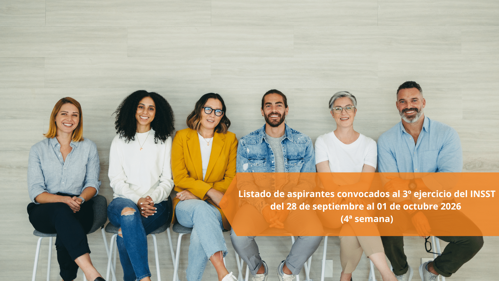Listado de aspirantes convocados al 3º ejercicio del INSST del 28 de septiembre al 01 de octubre 2026 (4ª semana)